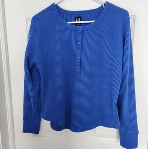 Gap ribbed henley long sleeve